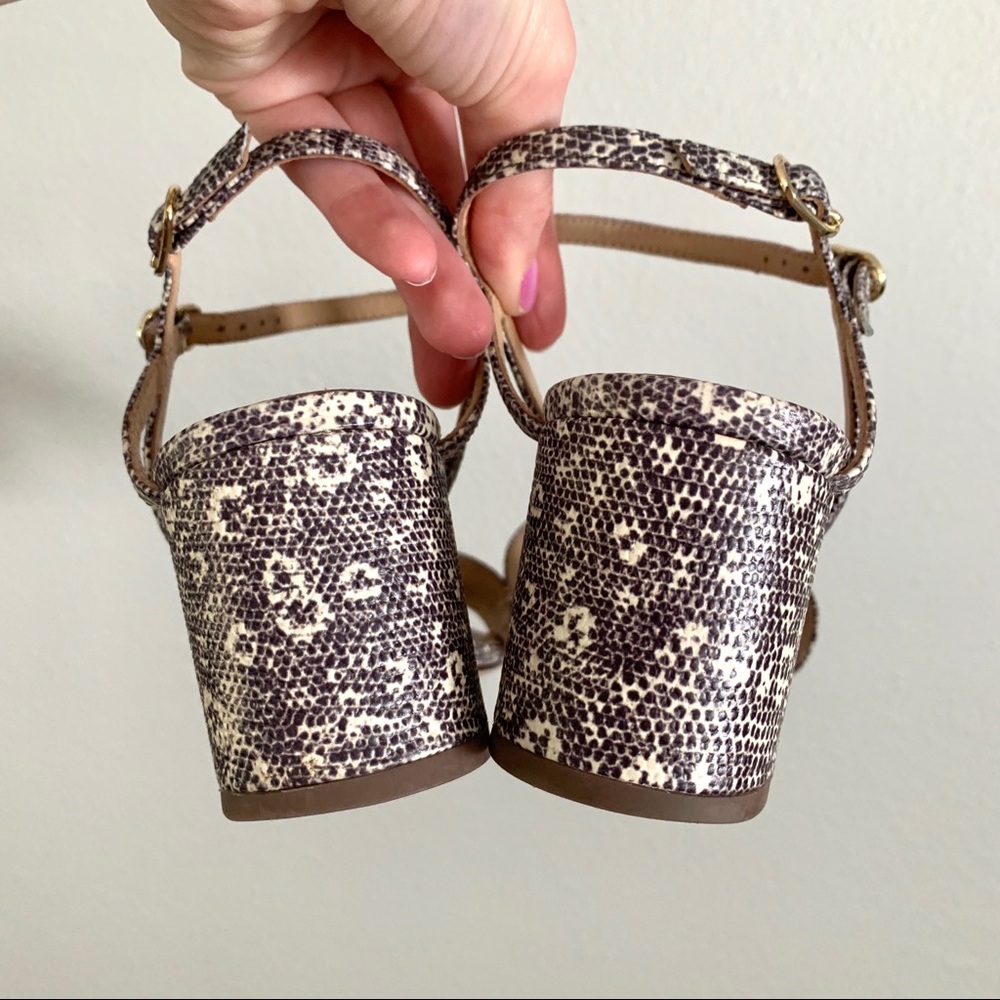 J. Crew Snakeskin Print Block Heels - Picture 5 of 6